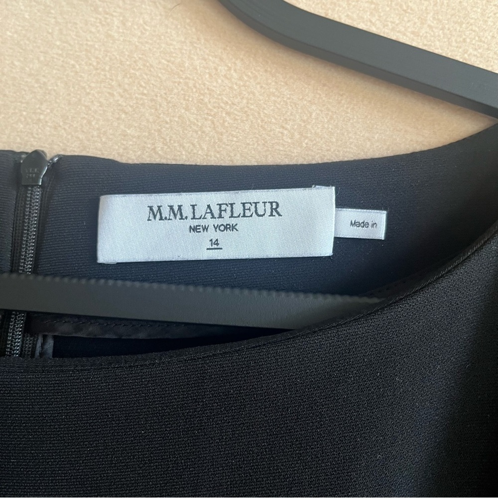 MM Lafleur The Regina Dress Black Eco Heavy Soft Wave Classic Cocktail size 14 - Picture 3 of 16
